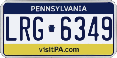 PA license plate LRG6349