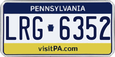 PA license plate LRG6352