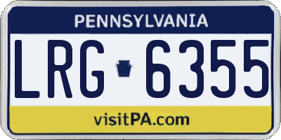 PA license plate LRG6355