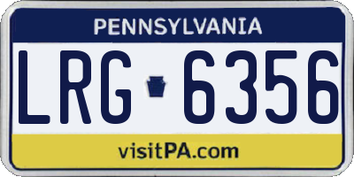 PA license plate LRG6356