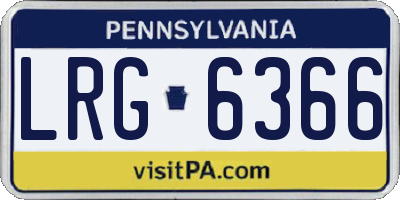 PA license plate LRG6366