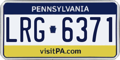 PA license plate LRG6371