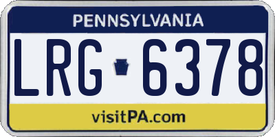 PA license plate LRG6378