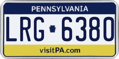 PA license plate LRG6380