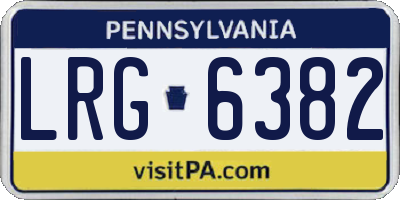 PA license plate LRG6382