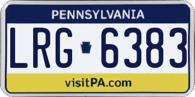 PA license plate LRG6383