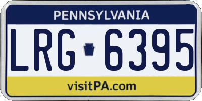 PA license plate LRG6395