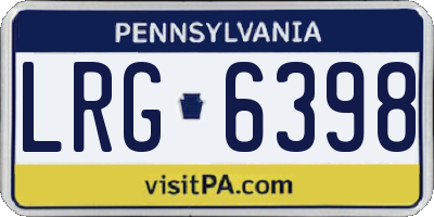 PA license plate LRG6398