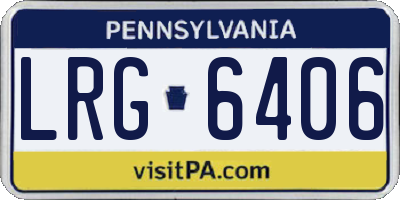 PA license plate LRG6406