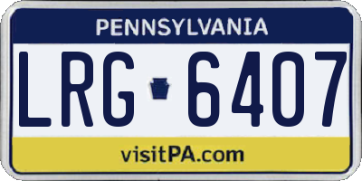 PA license plate LRG6407