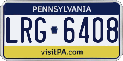 PA license plate LRG6408