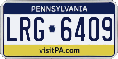 PA license plate LRG6409