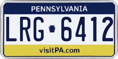 PA license plate LRG6412