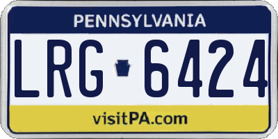 PA license plate LRG6424