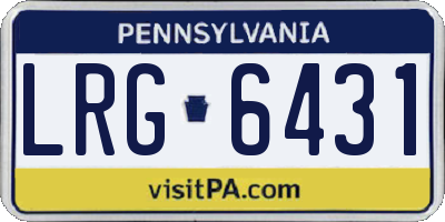 PA license plate LRG6431