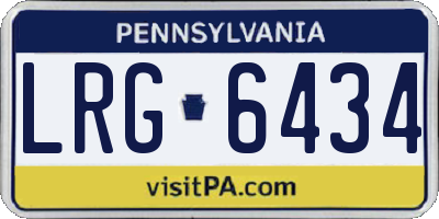 PA license plate LRG6434