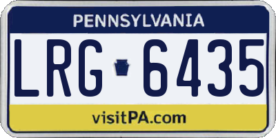PA license plate LRG6435