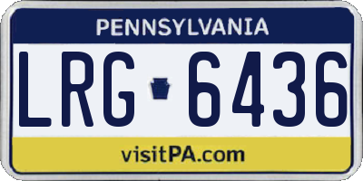 PA license plate LRG6436
