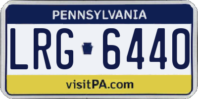 PA license plate LRG6440