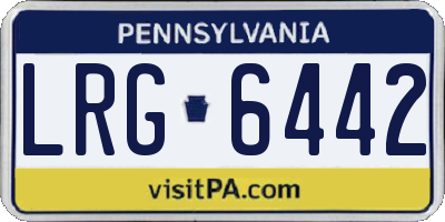 PA license plate LRG6442