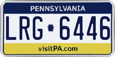 PA license plate LRG6446