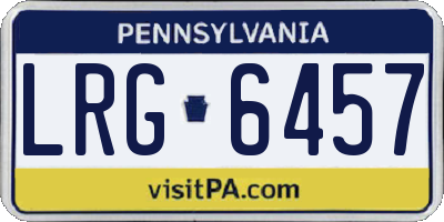 PA license plate LRG6457