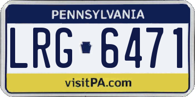 PA license plate LRG6471
