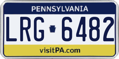 PA license plate LRG6482
