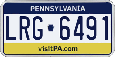 PA license plate LRG6491