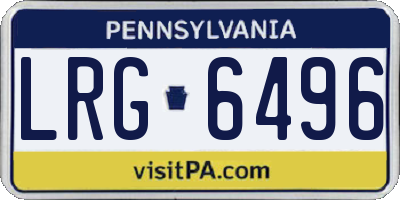 PA license plate LRG6496