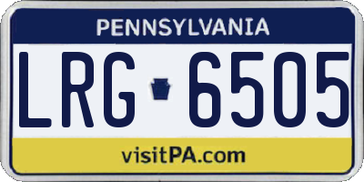 PA license plate LRG6505