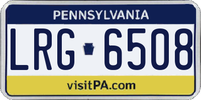 PA license plate LRG6508