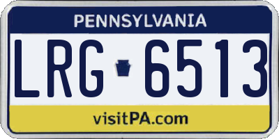 PA license plate LRG6513
