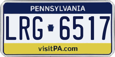 PA license plate LRG6517