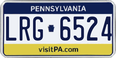 PA license plate LRG6524