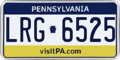 PA license plate LRG6525