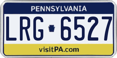 PA license plate LRG6527