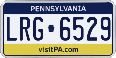 PA license plate LRG6529