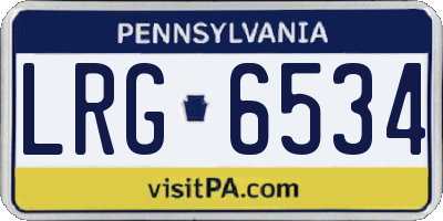 PA license plate LRG6534