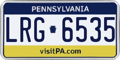 PA license plate LRG6535
