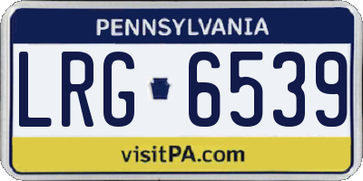 PA license plate LRG6539