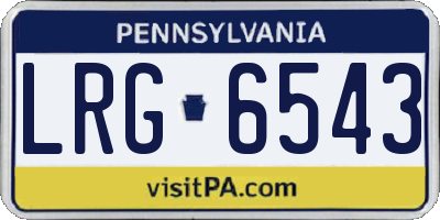 PA license plate LRG6543