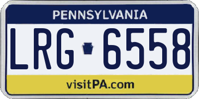 PA license plate LRG6558