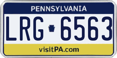 PA license plate LRG6563