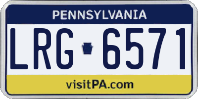 PA license plate LRG6571
