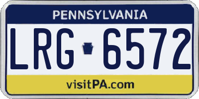 PA license plate LRG6572