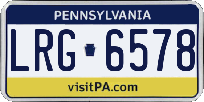 PA license plate LRG6578