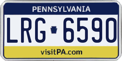 PA license plate LRG6590