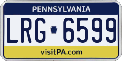 PA license plate LRG6599