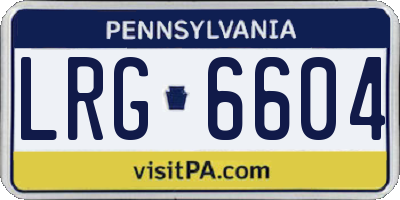 PA license plate LRG6604